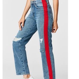 Carmar Denim red stripe jeans